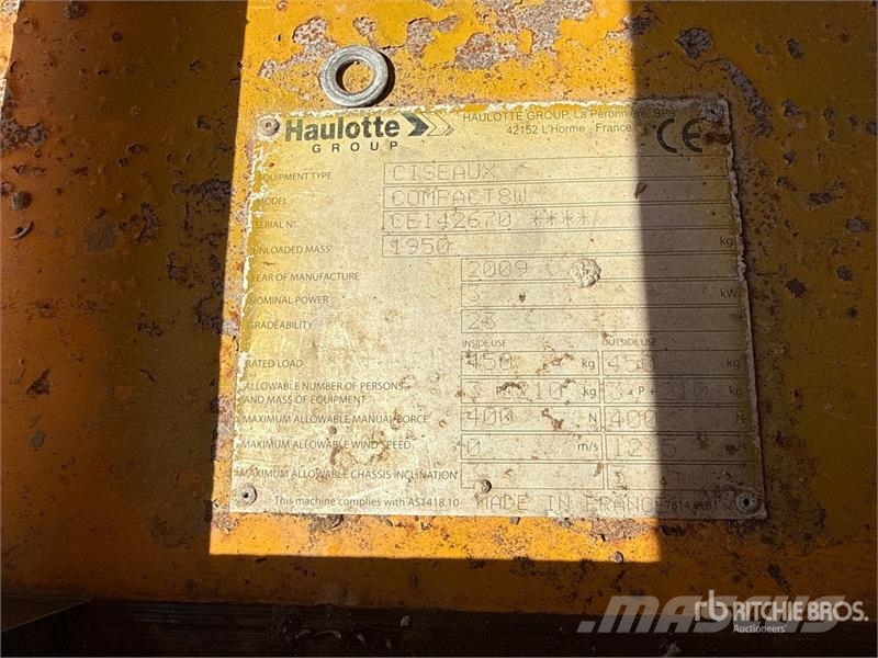 Haulotte Compact 8W Electric Scissor Lift (Inoperable) Scheren-Arbeitsbühnen