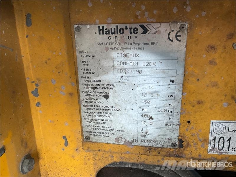 Haulotte Compact12 4x4 Diesel Scissor Lift Saxlifte