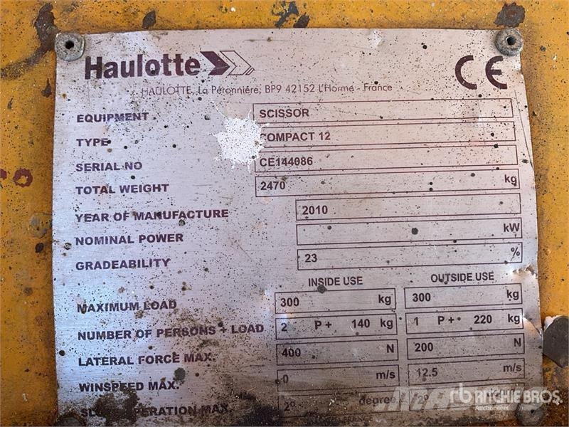 Haulotte Compact12 Electric Scissor Lift 가위형 리프트