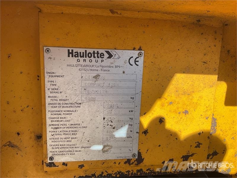 Haulotte Compact12DX 4x4 Diesel Scissor Lift Schaarhoogwerkers