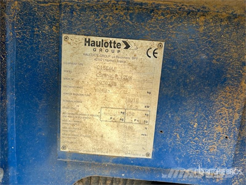 Haulotte Compact12DX Diesel Scissor Lift (Inoperable) Saxlifte