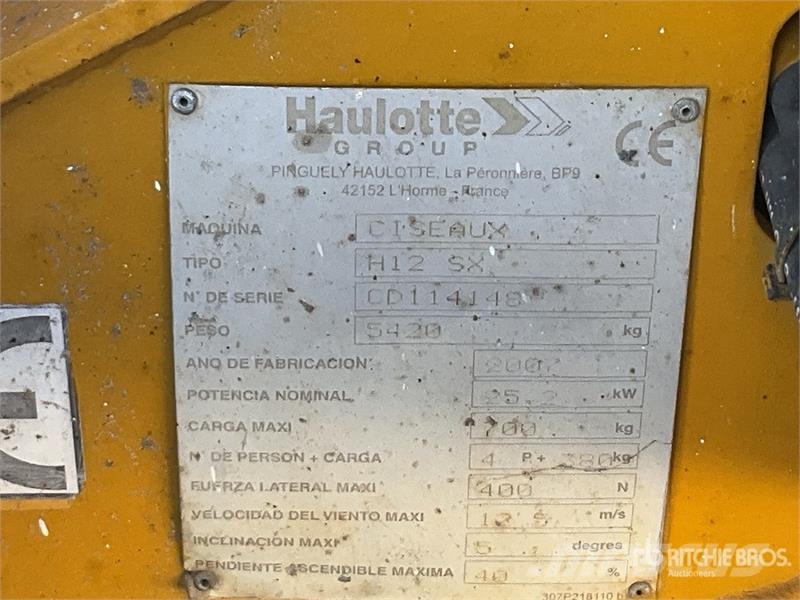 Haulotte H12SX 4x4 Diesel Scissor Lift Scissor lifts