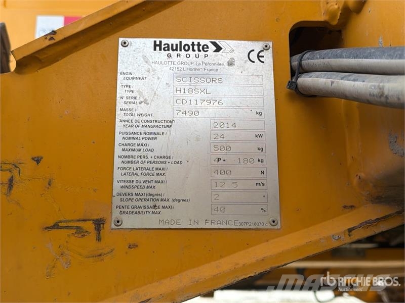 Haulotte H18S XL 4x4 Scissor Lift Podnośniki nożycowe