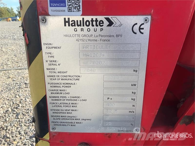 Haulotte HA12 CJ+ Electric Articulating Boom Lift Ανυψωτήρες με αρθρωτό βραχίονα