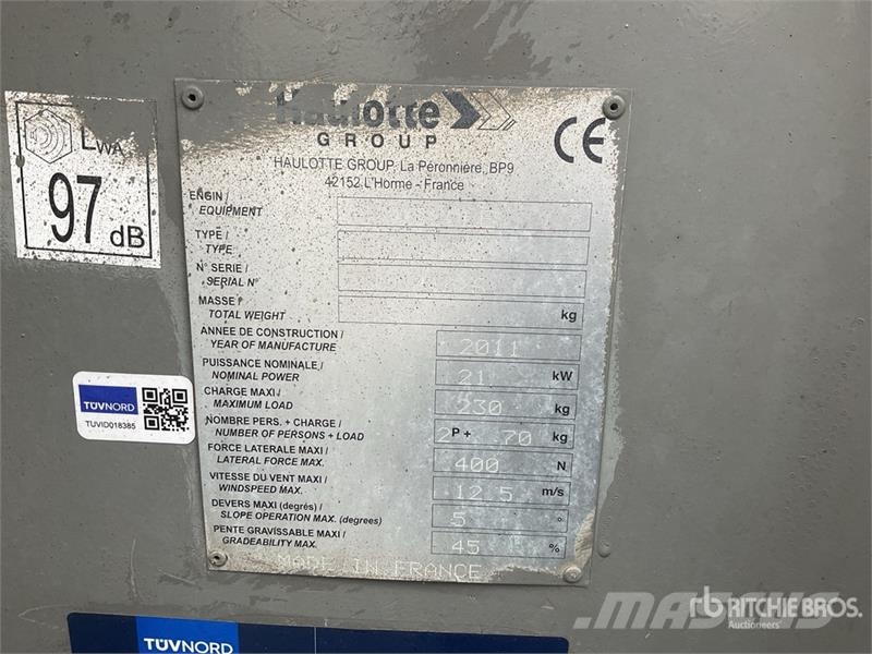 Haulotte HA120PX 4WD Diesel Articulating Boom Lift Zglobne dvižne ploščadi