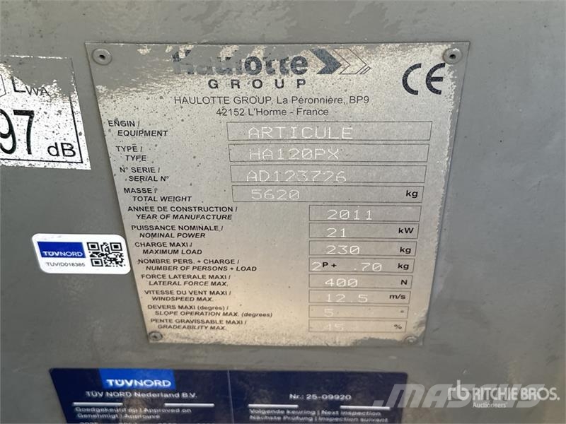 Haulotte HA120PX 4WD Diesel Articulating Boom Lift Zglobne podizne platforme