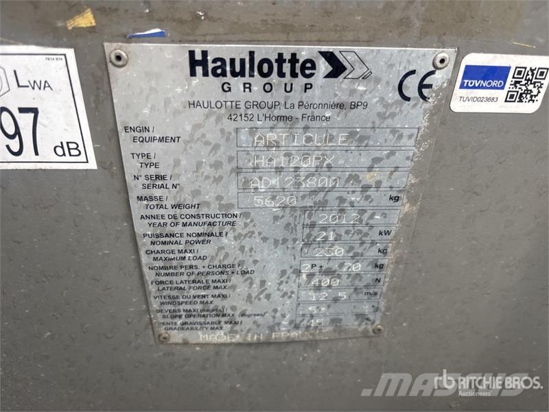 Haulotte HA120PX Diesel Articulating Boom Lift Kĺbové plošiny