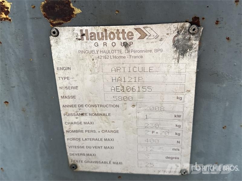Haulotte HA12IP 2WD Electric Nacelle Articulee Articulating رافعات سلة مفصلية