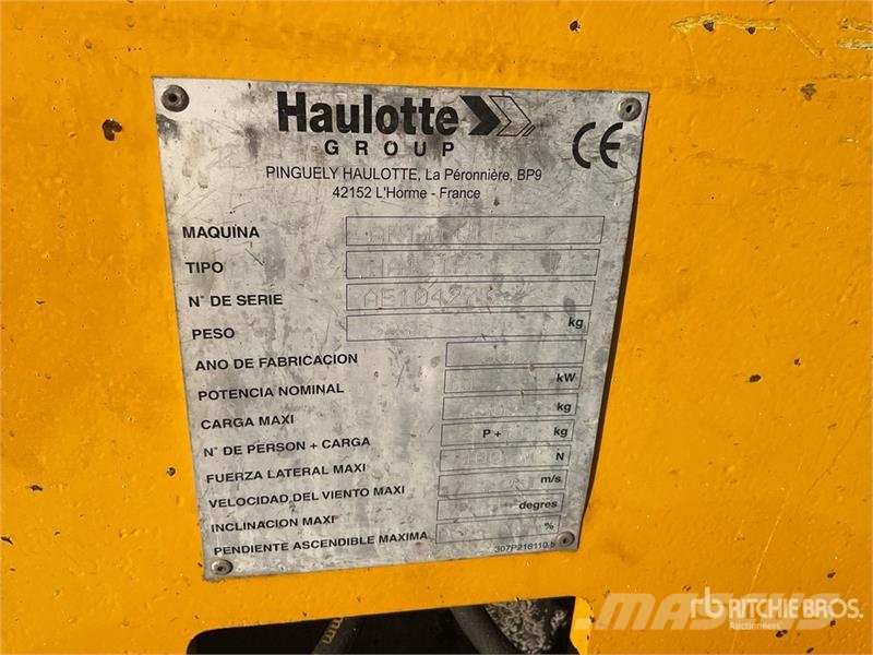 Haulotte HA12IP Electric 12 mts Articulating Boom Lift Bomlifte med knækarm
