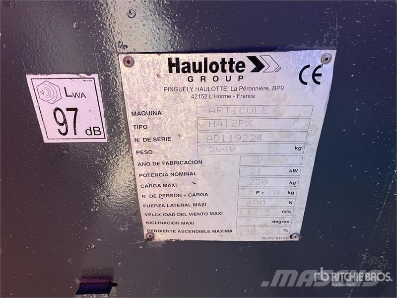 Haulotte HA12PX 4WD Diesel Articulating Boom Lift Zglobne dvižne ploščadi