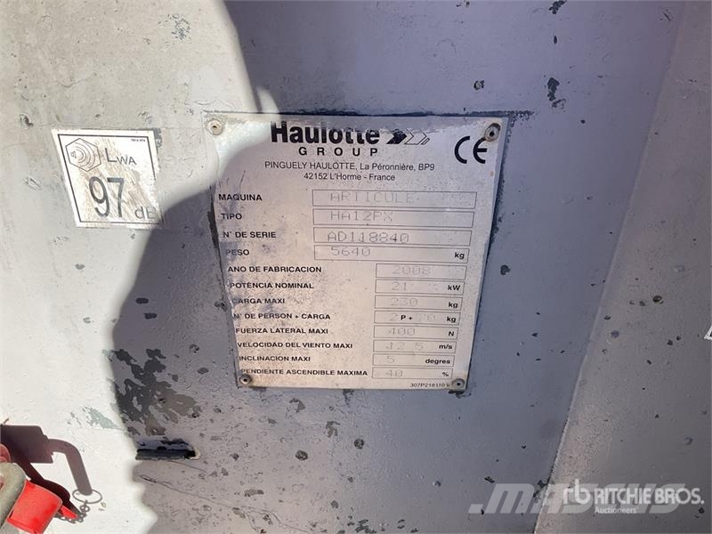 Haulotte HA12PX 4WD Diesel Articulating Boom Lift Bomlifte med knækarm