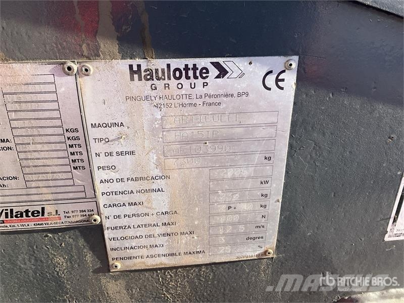 Haulotte HA15IP Electric Articulating Boom Lift Bomlifte med knækarm