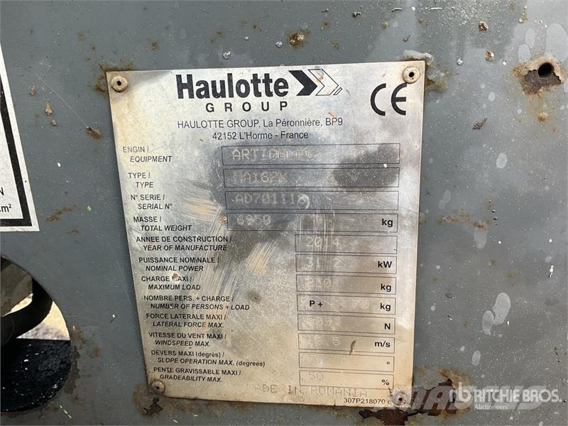 Haulotte HA16PX 4WD Diesel Articulating Boom Lift Articulated boom lifts