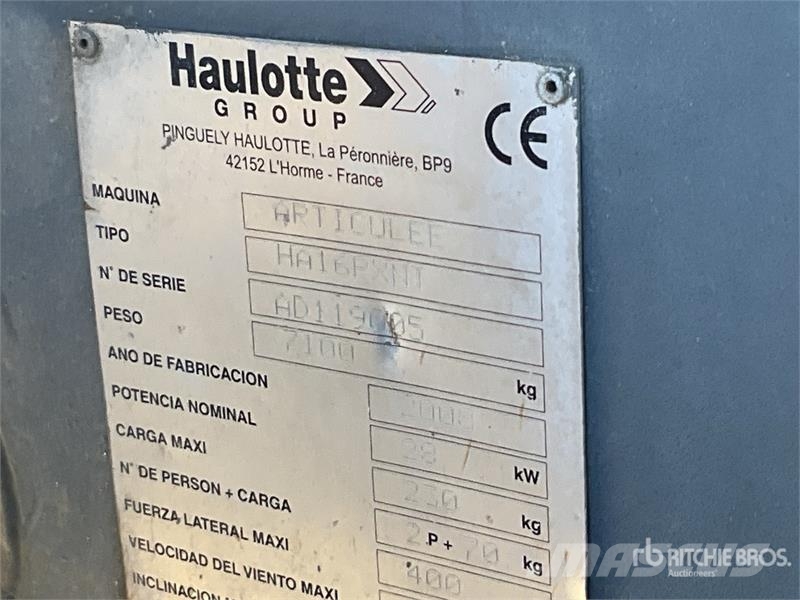Haulotte HA16PX 4WD Diesel Articulating Boom Lift Ανυψωτήρες με αρθρωτό βραχίονα