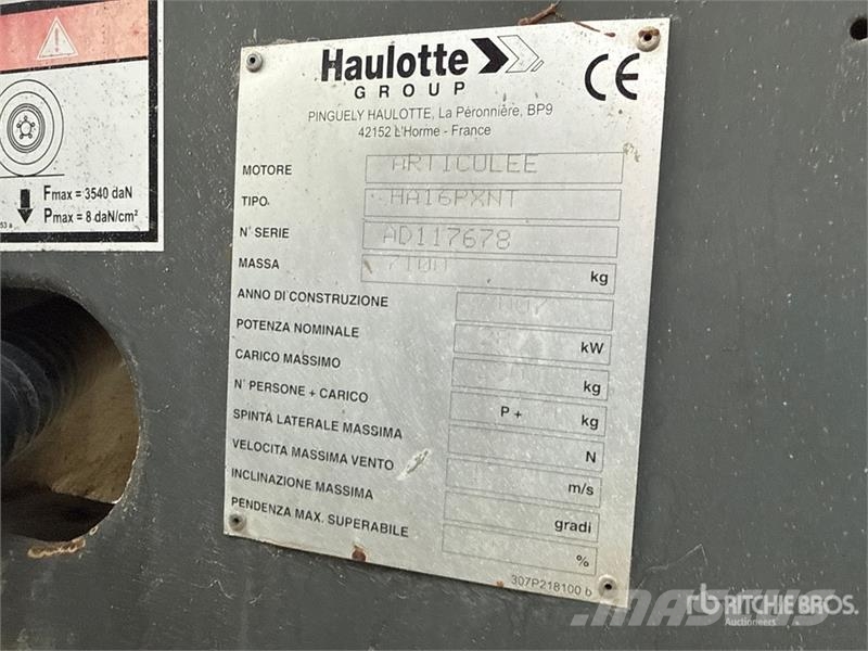 Haulotte HA16PX Articulating Boom Lift Iseliikuvad poomtõstukid