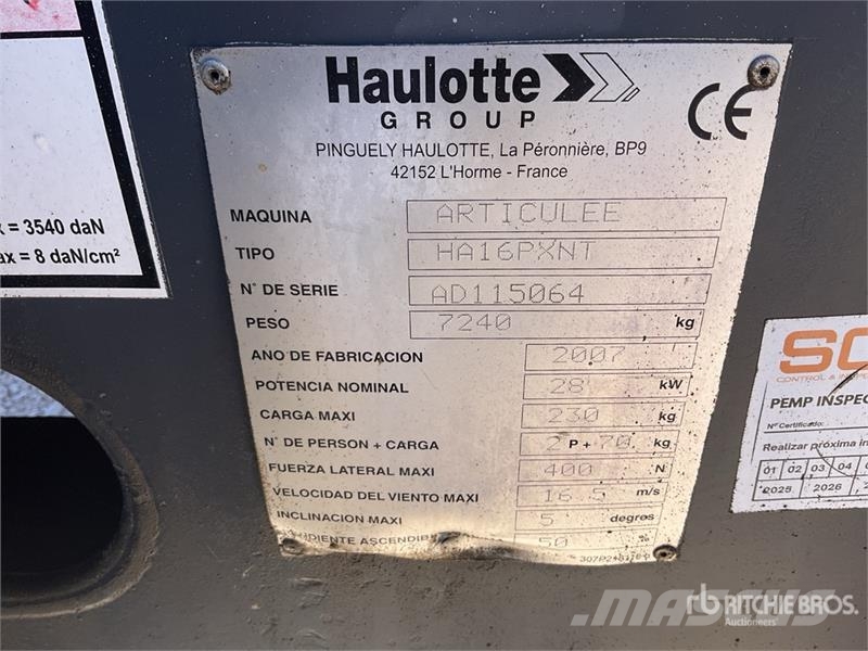 Haulotte HA16PXNT 4WD Diesel Articulating Boom Lift Bomlifte med knækarm
