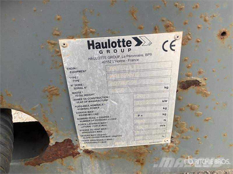 Haulotte HA16PXT 4WD Diesel Articulating Boom Lift (Inopera Iseliikuvad poomtõstukid