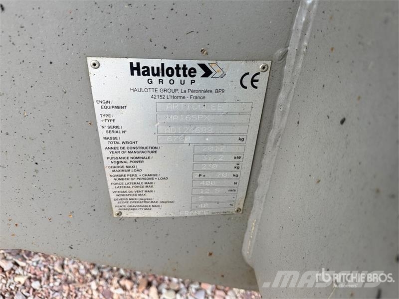 Haulotte HA16SPX 4WD Nacelle Articulee Articulating Boom Li Knikarmhoogwerkers