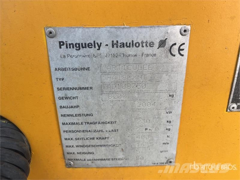 Haulotte HA18PXNT 4WD Diesel Articulating Boom Lift Zglobne dvižne ploščadi