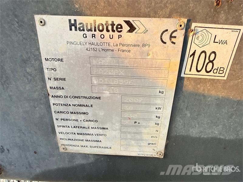 Haulotte HA20 PX Articulating Boom Lift Zglobne podizne platforme