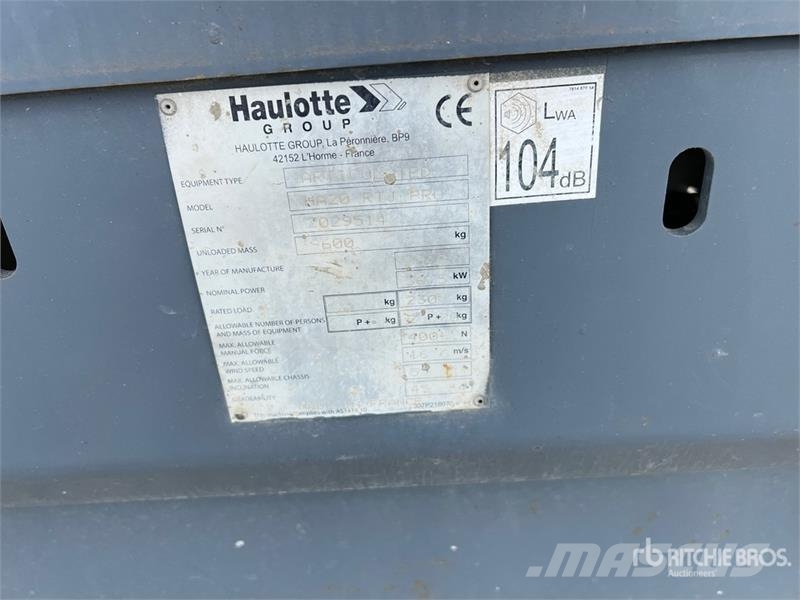 Haulotte HA20 RTJ PRO Diesel Articulating Boom Lift Nacelles articulées
