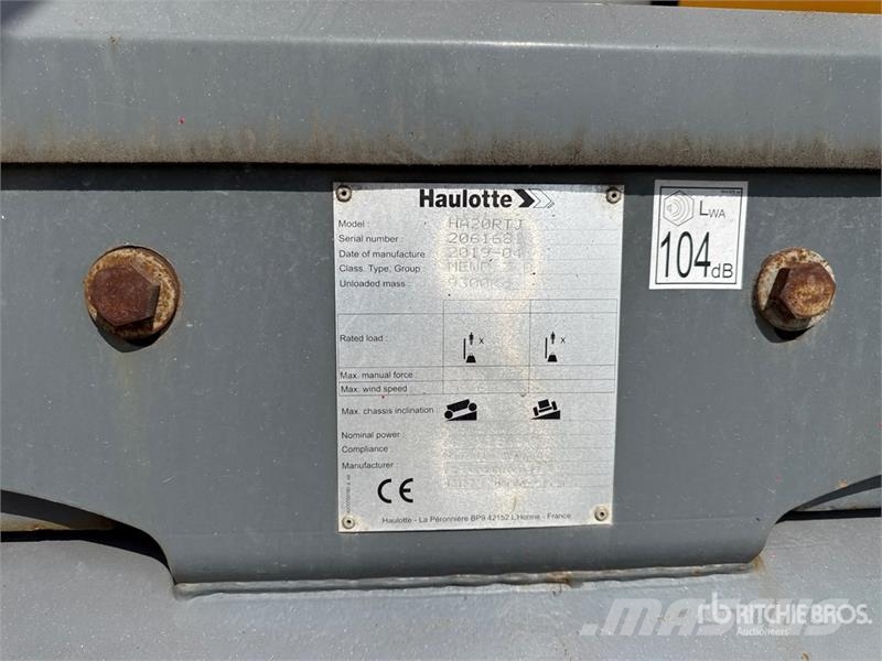 Haulotte HA20RTJ Articulating Boom Lift Gelenkteleskoparbeitsbühnen