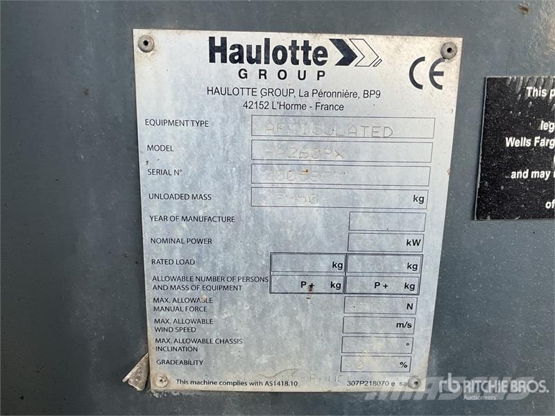 Haulotte HA260PX 4WD Diesel Articulating Boom Lift Knikarmhoogwerkers