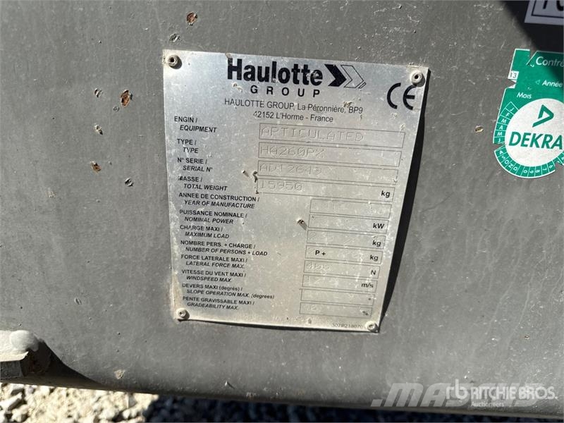 Haulotte HA260PX Articulating Boom Lift Ανυψωτήρες με αρθρωτό βραχίονα