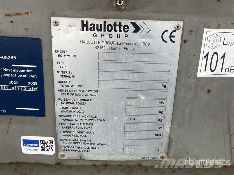 Haulotte HT23RTJ 4WD Diesel Telescopic Boom Lift Nacelles télescopiques