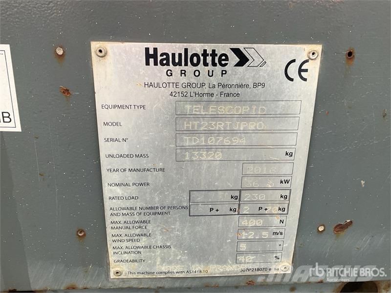 Haulotte HT23RTJ 4WD Diesel Articulating Boom Lift Коленчатые подъемники