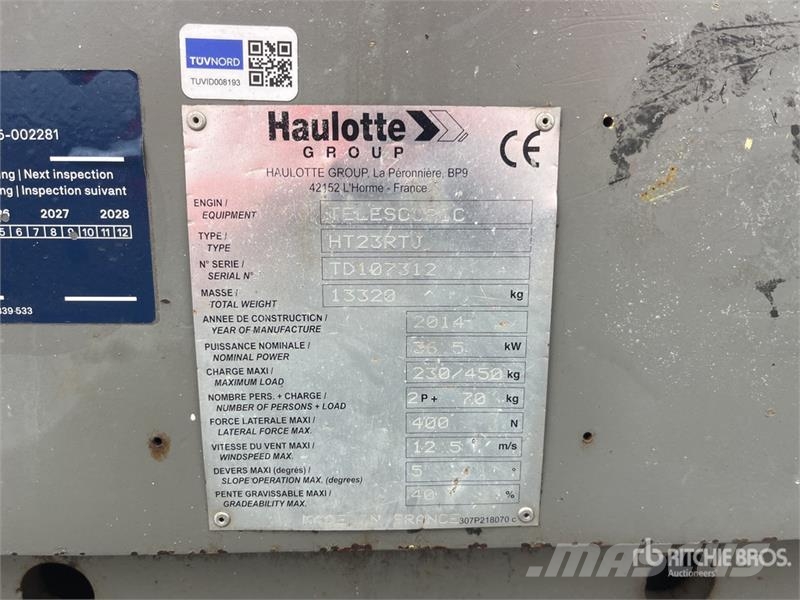 Haulotte HT23RTJ 4WD Diesel Telescopic Boom Lift Telescopic boom lifts