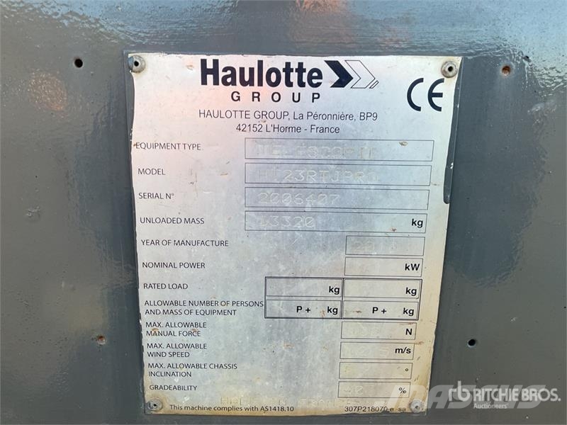 Haulotte HT23RTJ 4WD Diesel Telescopic Boom Lift Teleskoop poomtõstukid