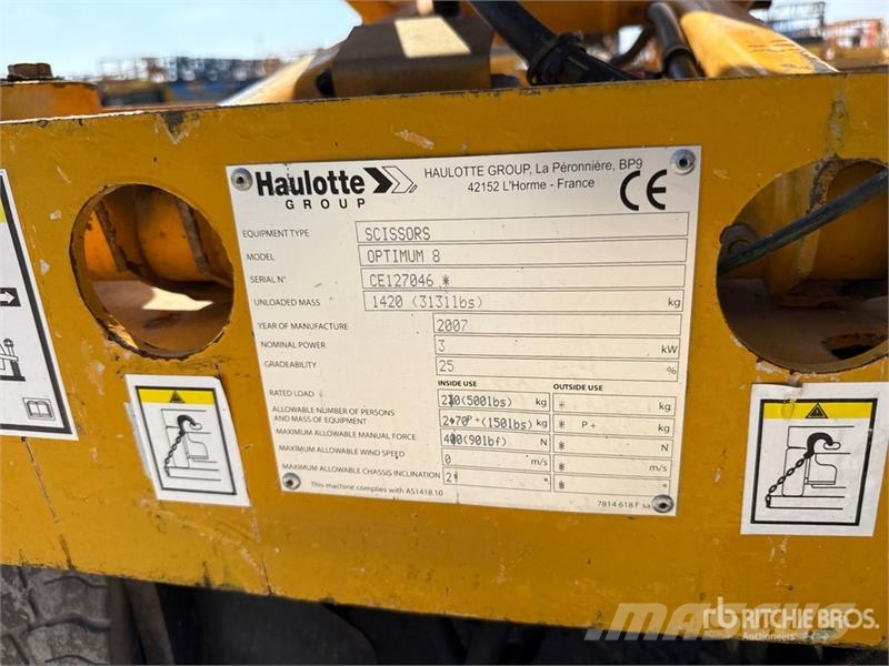 Haulotte Optimum 8 Electric Scissor Lift Ножични работни платформи