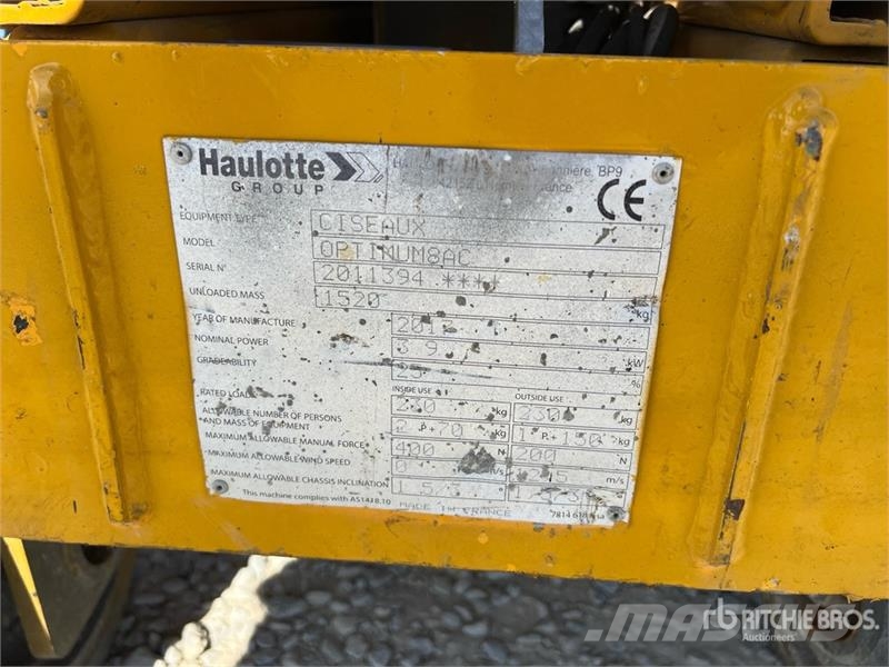 Haulotte Optimum 8AC Electric Scissor Lift Plataformas tijera