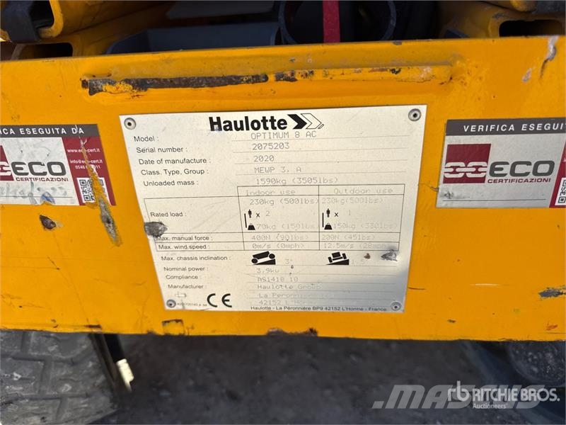 Haulotte Optimum 8AC Electric Scissor Lift (Inoperable) Scheren-Arbeitsbühnen