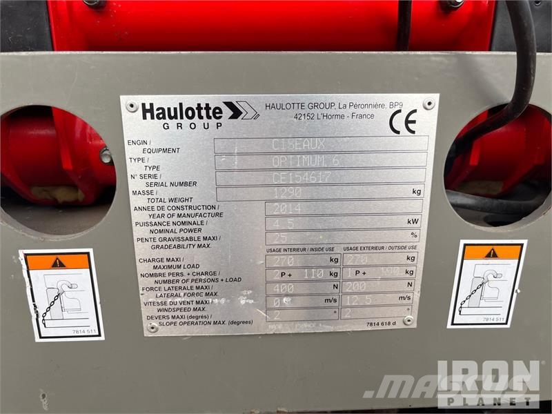 Haulotte OPTIMUM6 Electric Scissor Lift Saxlifte