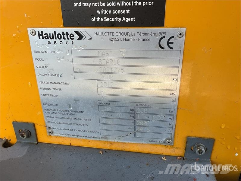 Haulotte STAR 10-1 Vertical mast lifts