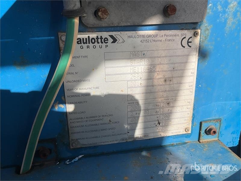 Haulotte STAR10 Vertical Mast Lift Vertikalūs stiebiniai keltuvai