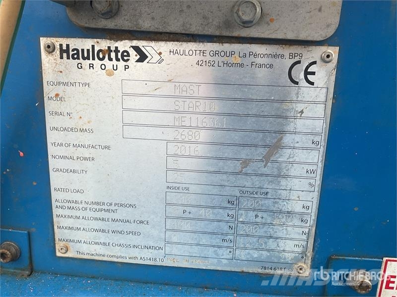 Haulotte Star10 Vertical Mast Lift Vertical mast lifts