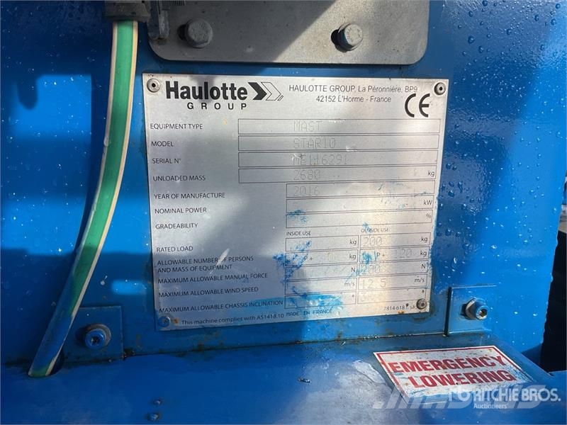 Haulotte STAR10 Vertical Mast Lift Vertikalūs stiebiniai keltuvai