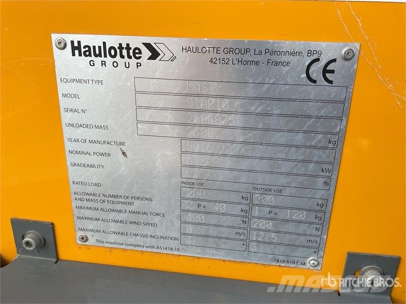 Haulotte Star10 Vertical Mast Lift 垂直昇降型リフト
