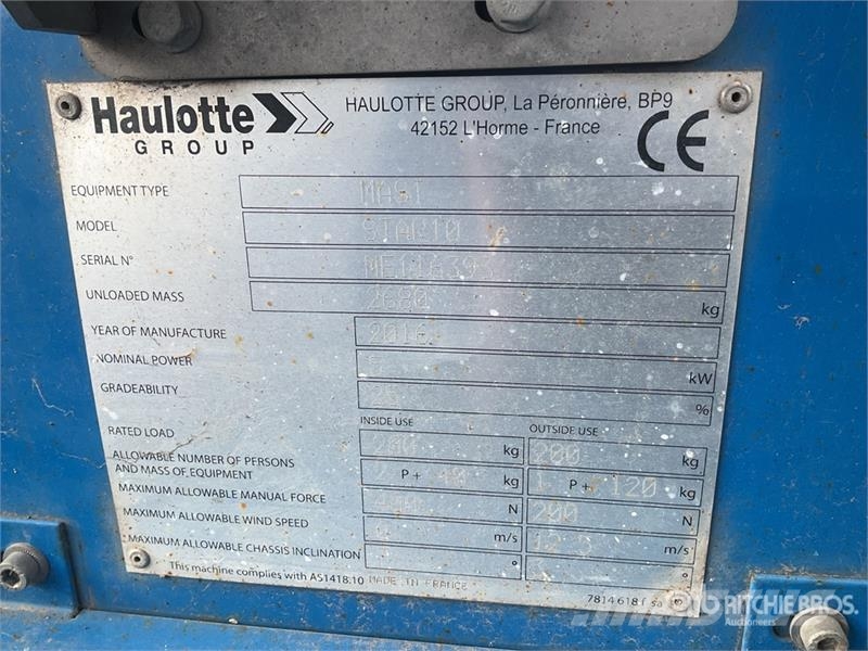 Haulotte Star10 Vertical Mast Lift Plataformas con jaula de elevación