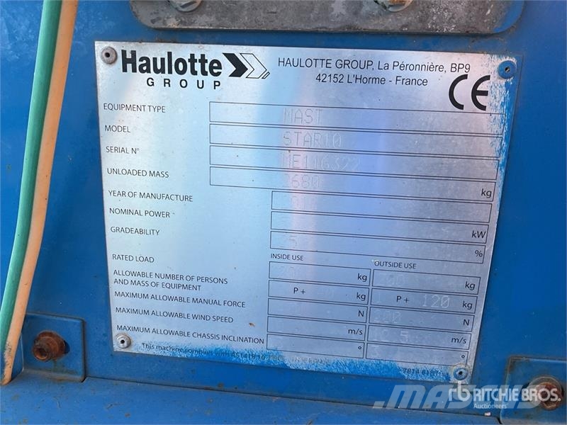 Haulotte Star10 Vertical Mast Lift Вертикальные мачтовые подъемники