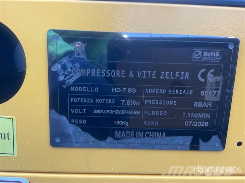 HD Zelfir 7.5G Silenced Screw Air Compressor Kompresorji