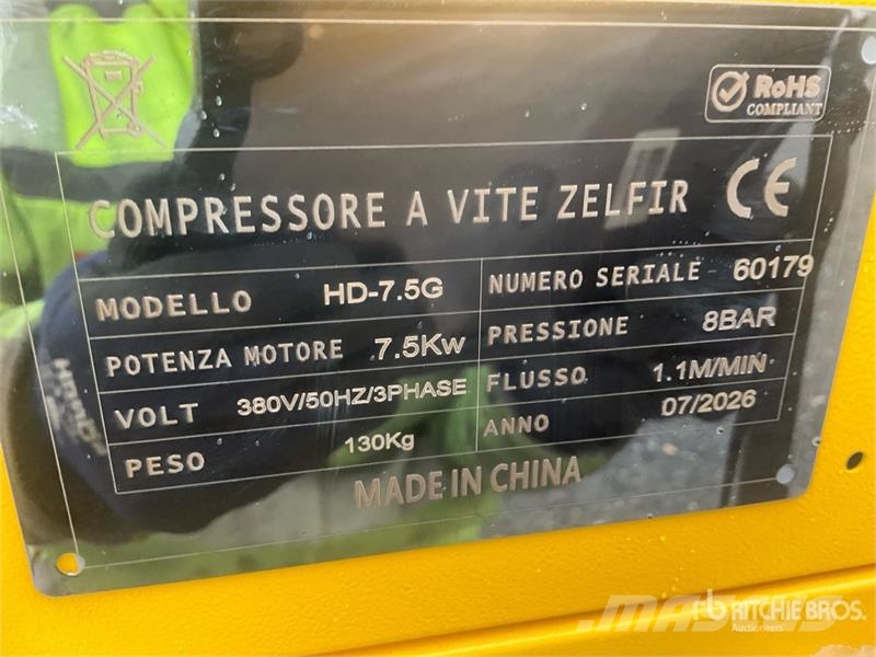 HD Zelfir 7.5G Silenced Screw Air Compressor Kompresorji