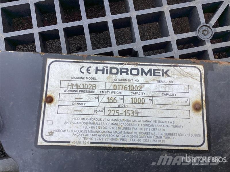 Hidromek HMK102B Forks Backhoe Attachment Backhoes