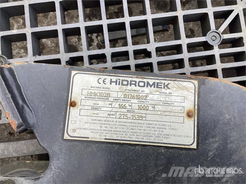 Hidromek HMK102B Forks Backhoe Attachment Backhoes