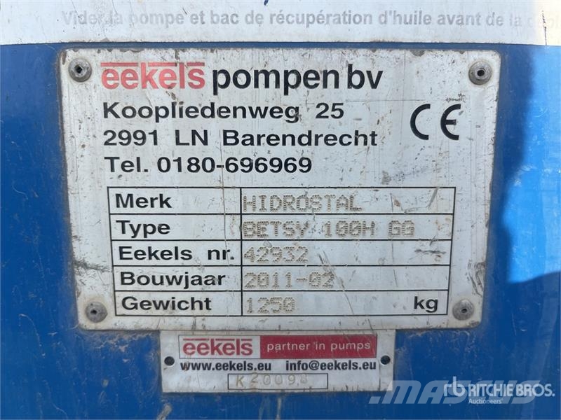 Hidrostal Besty 100 HGG Skid-Mounted Water Pump (Inoperable) Wasserpumpen