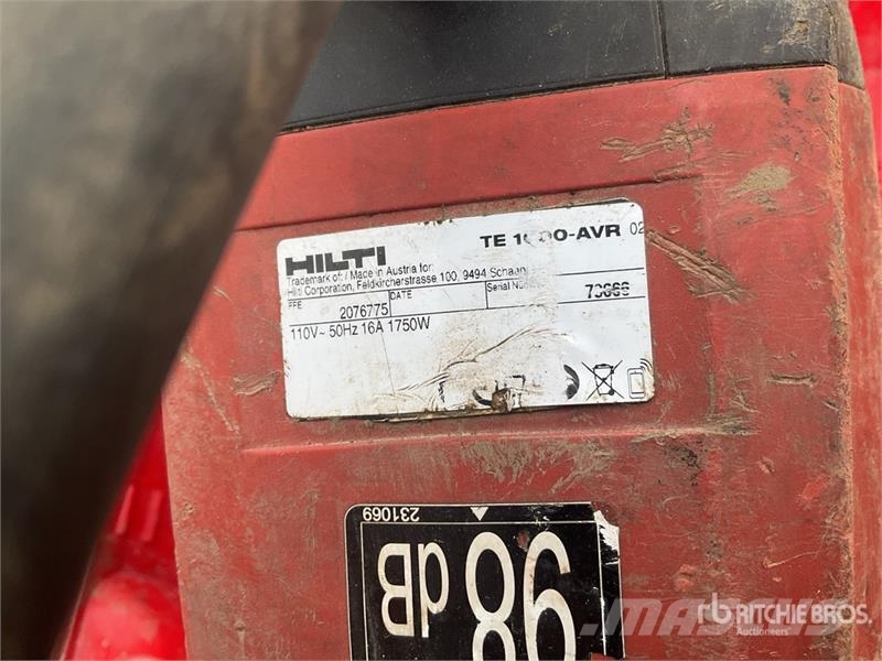 Hilti TE 1000 AVR Demolition Breaker Chisel ploughs