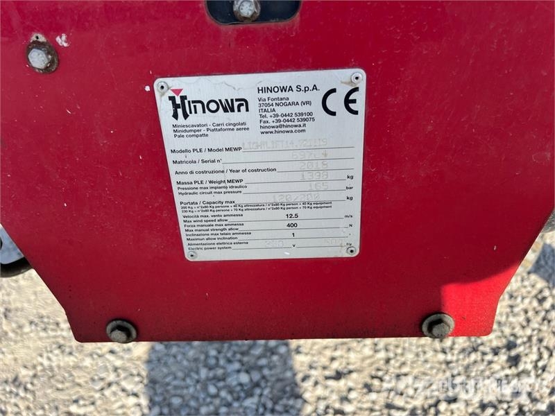 Hinowa Light Lift 14.72IIIS Crawler Articulating Boom Lif Körüklü personel platformları